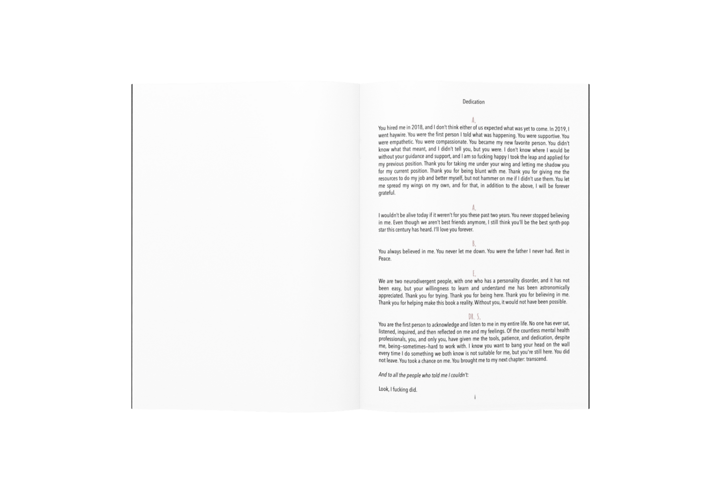 Hardcover Book of Thoughts